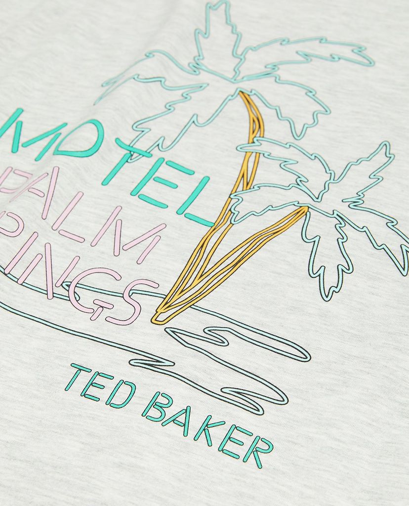 TED BAKER - Áo thun nam cổ tròn tay ngắn Madras