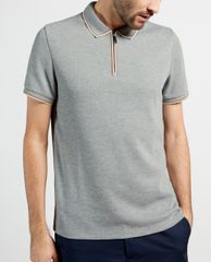 TED BAKER - Áo polo nam tay ngắn khóa zip Sello