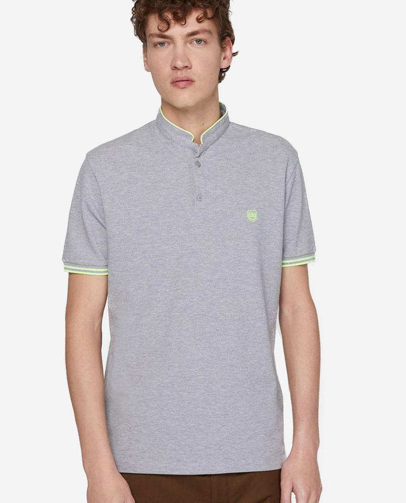 THE KOOPLES - Áo polo nam Light Gray Cotton