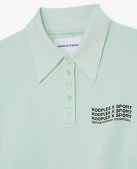 THE KOOPLES - Áo thun polo nữ cổ bẻ phối dây rút thời trang