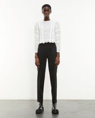 THE KOOPLES - Quần tây nữ lưng cao Creases
