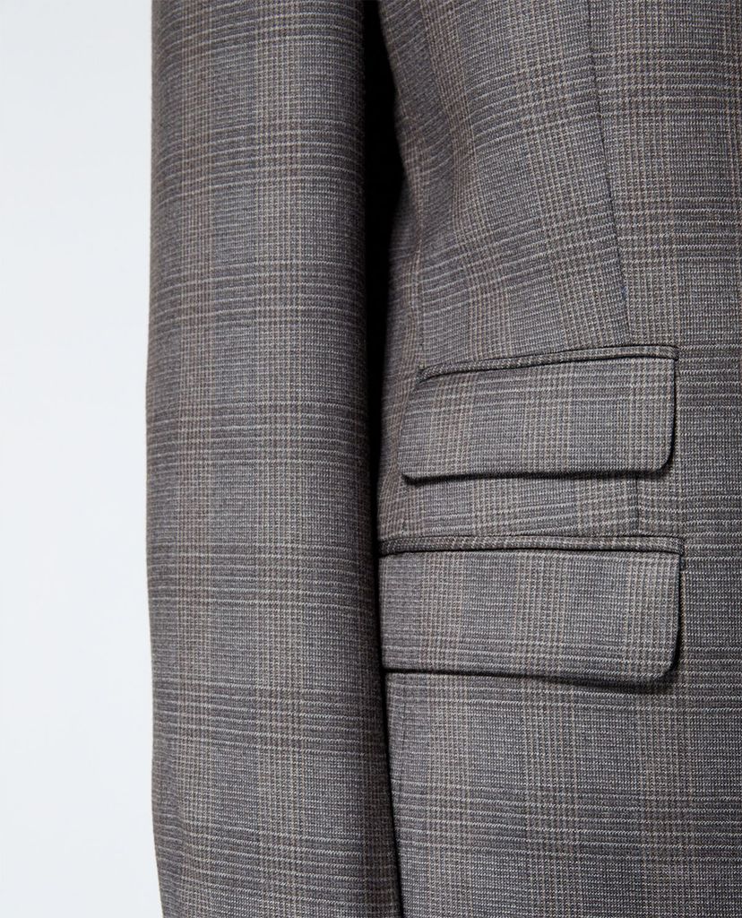 THE KOOPLES - Áo blazer nam Grey Check Wool