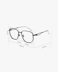 MUJOSH - Gọng kính đa giác unisex thời trang