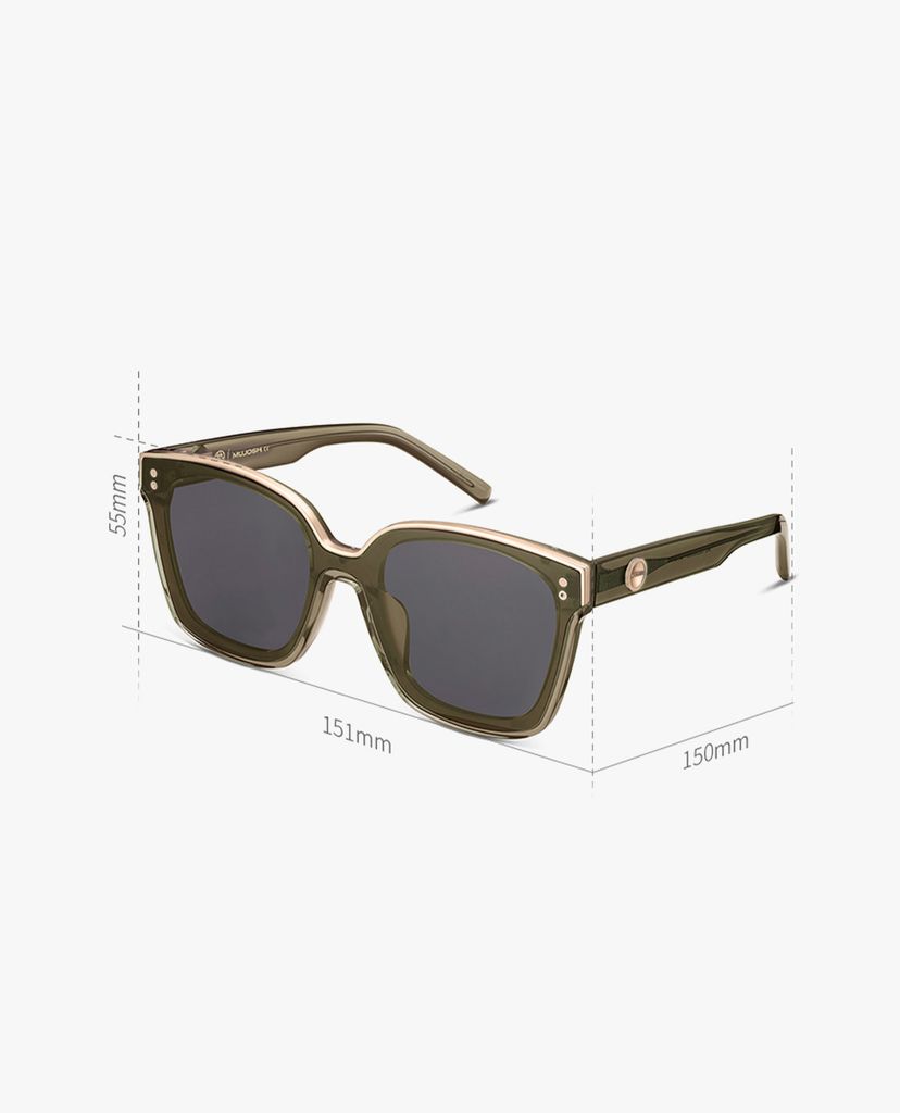 MUJOSH - Kính mát gọng vuông unisex bản vừa cá tính
