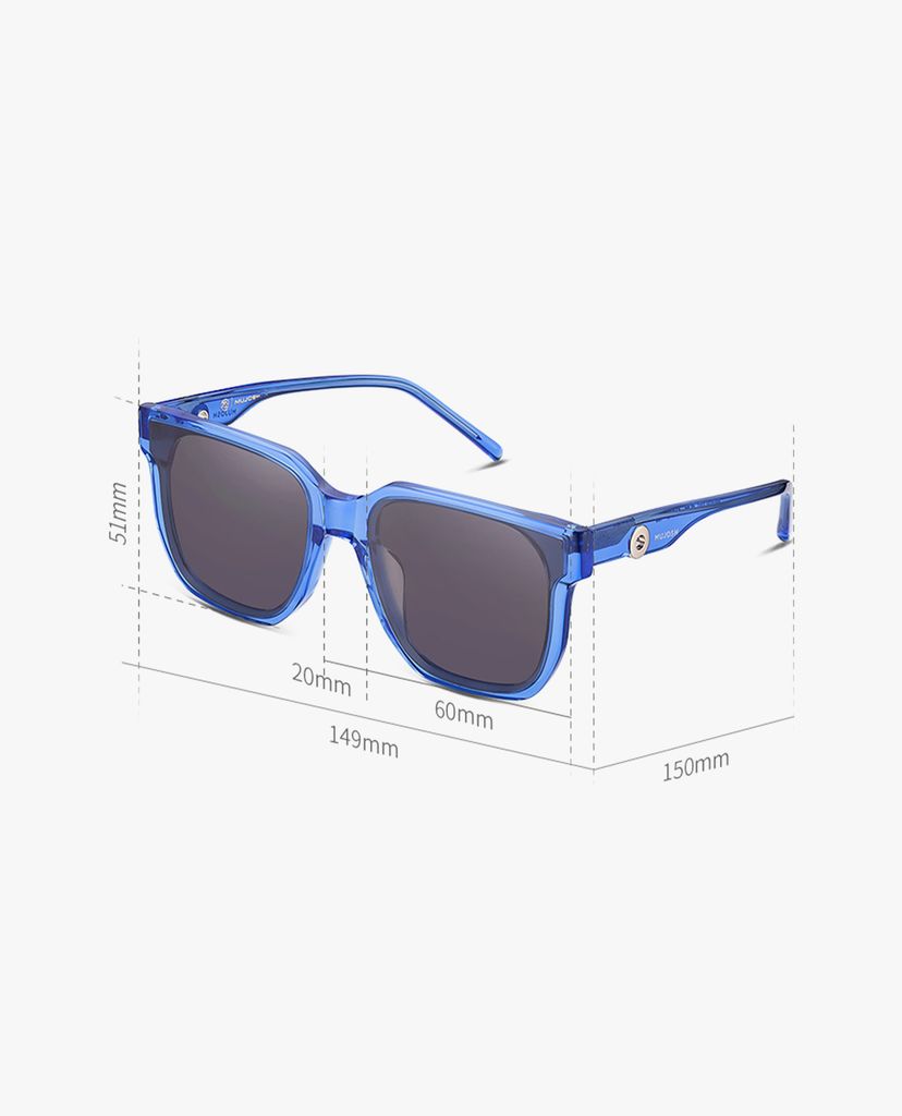 MUJOSH - Kính mát gọng vuông bản dày cá tính Rectangle & Round