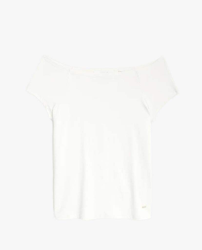 TED BAKER - Áo kiểu nữ bẹt vai phom ôm Indyaa