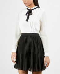 TED BAKER - Đầm mini tay dài xếp li Zazu