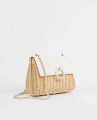 TED BAKER - Túi đeo chéo cói nắp gập Janiya