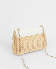 TED BAKER - Túi đeo chéo cói nắp gập Janiya