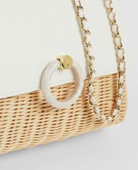 TED BAKER - Túi đeo chéo cói nắp gập Janiya