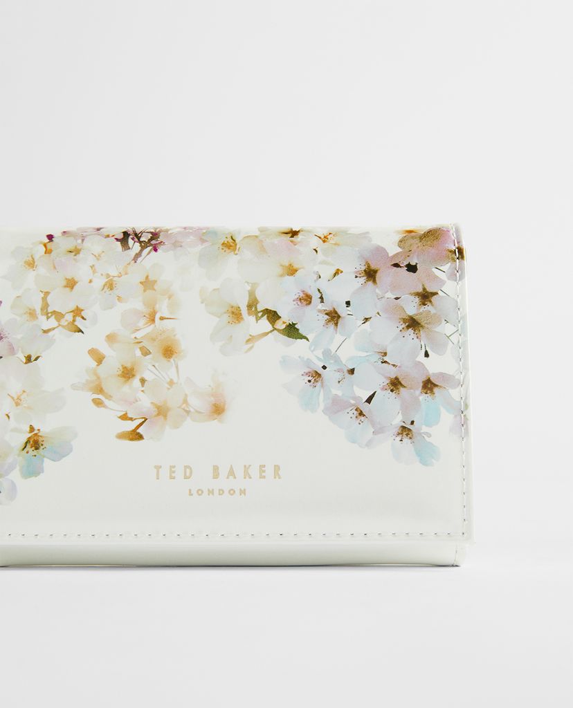 TED BAKER - Ví nữ dạng gập phối họa tiết hoa Jackiey