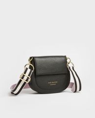 TED BAKER - Túi đeo vai tròn nắp gập Amali Leather Round Cross