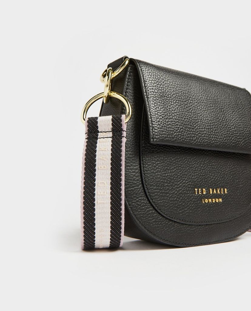 TED BAKER - Túi đeo vai tròn nắp gập Amali Leather Round Cross