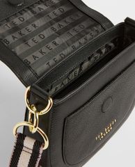 TED BAKER - Túi đeo vai tròn nắp gập Amali Leather Round Cross