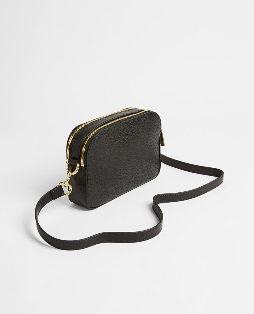 TED BAKER - Túi đeo vai tròn khóa zip Awerrah Leather Webbing Strap