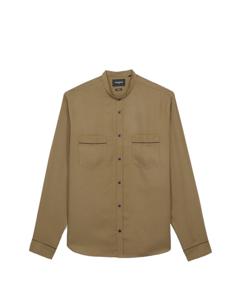 THE KOOPLES - Áo sơ mi nam tay dài Khaki Collar