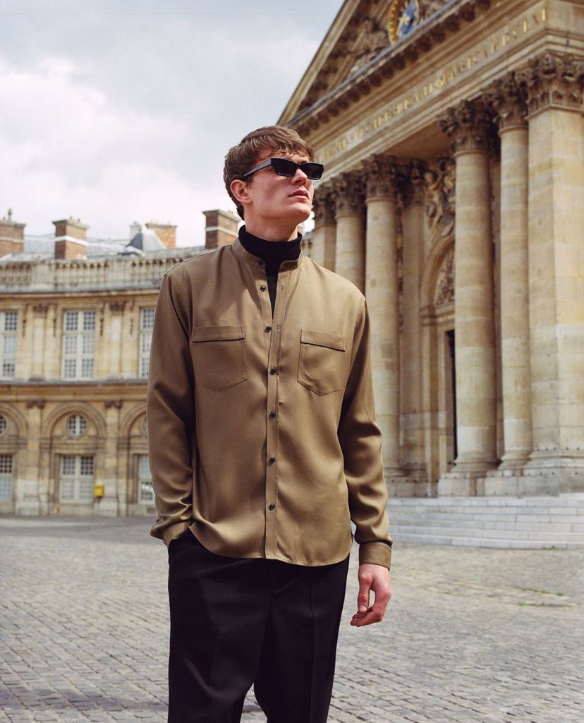 THE KOOPLES - Áo sơ mi nam tay dài Khaki Collar