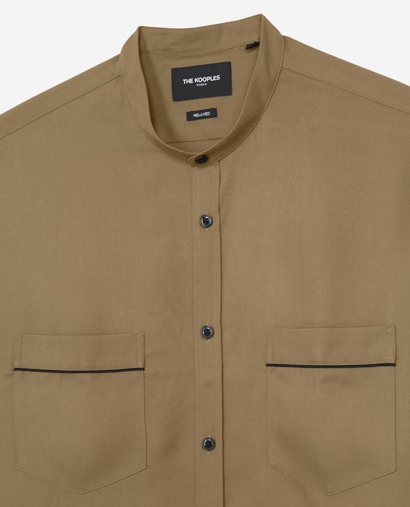 THE KOOPLES - Áo sơ mi nam tay dài Khaki Collar