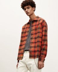 THE KOOPLES - Áo sơ mi nam tay dài sọc ca rô thời trang