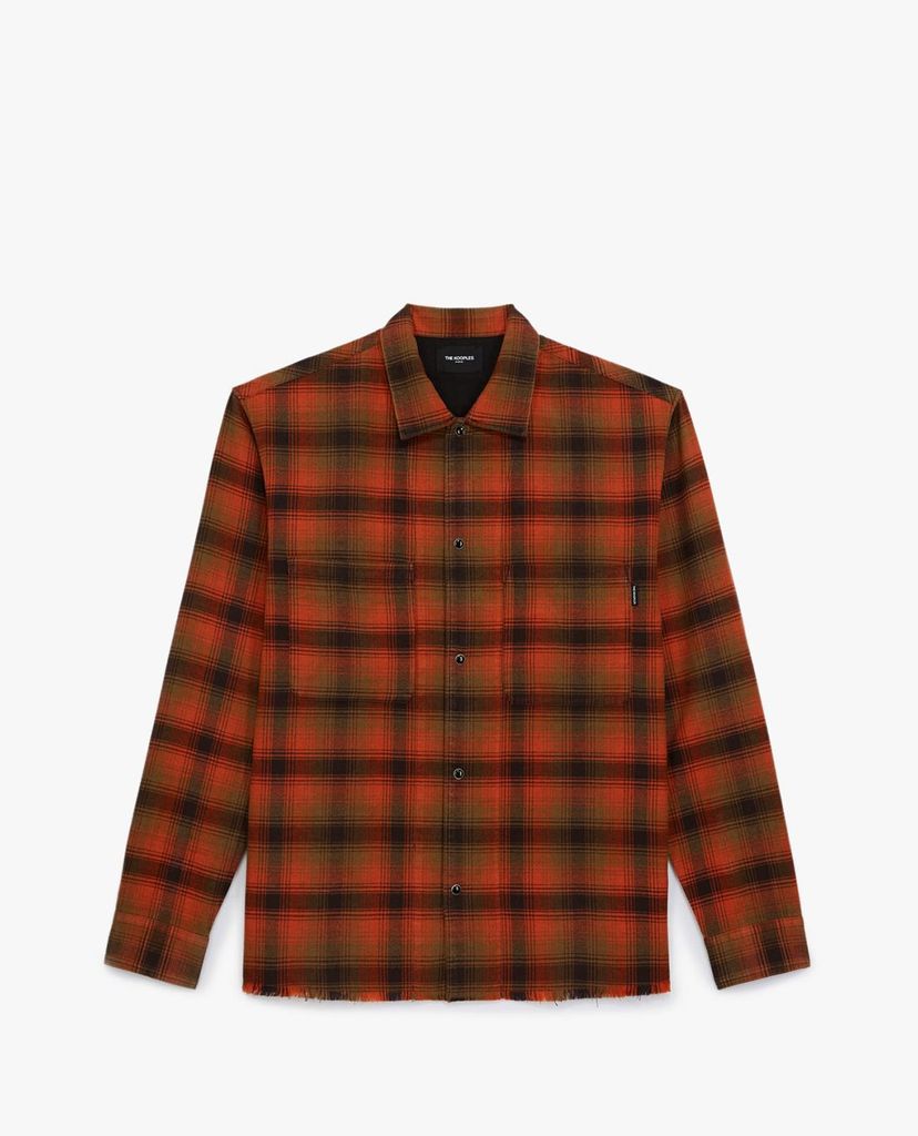 THE KOOPLES - Áo sơ mi nam tay dài sọc ca rô thời trang