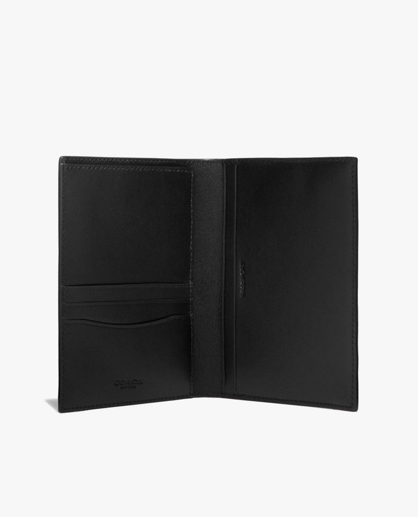 COACH - Ví đựng passport chữ nhật Signature Canvas