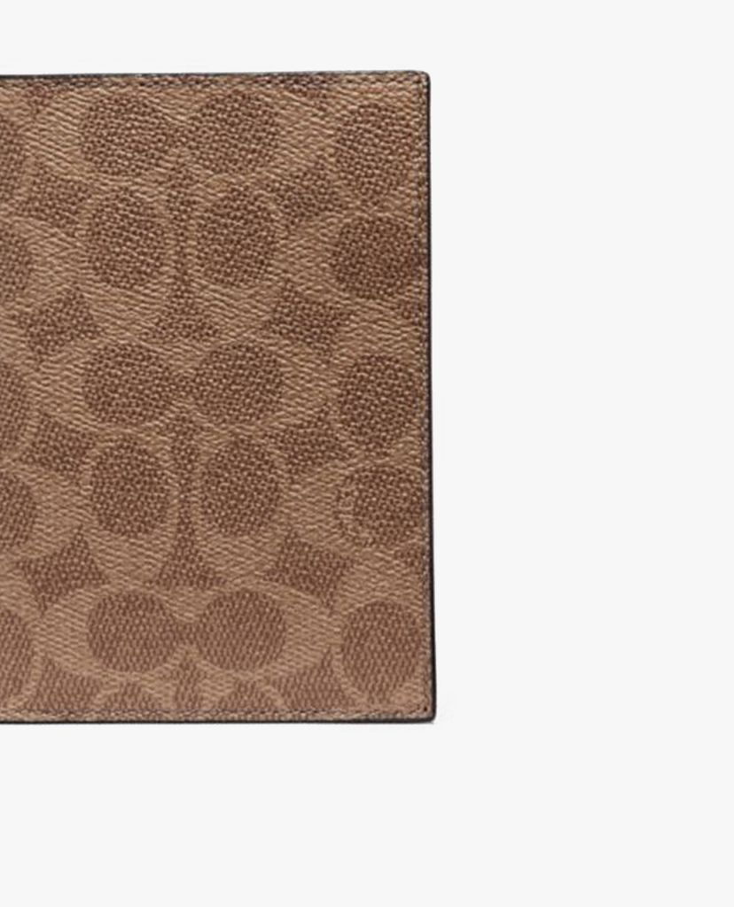 COACH - Ví đựng passport chữ nhật Signature Canvas
