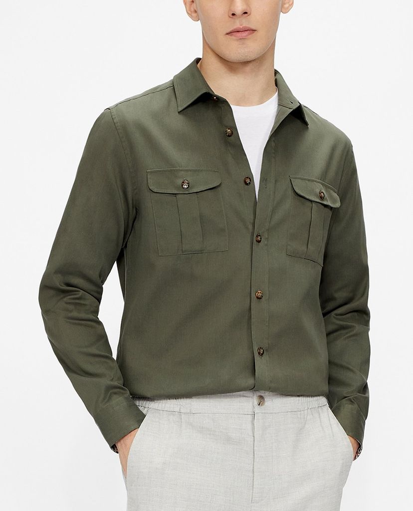 TED BAKER - Áo sơ mi nam tay dài phối túi Actor