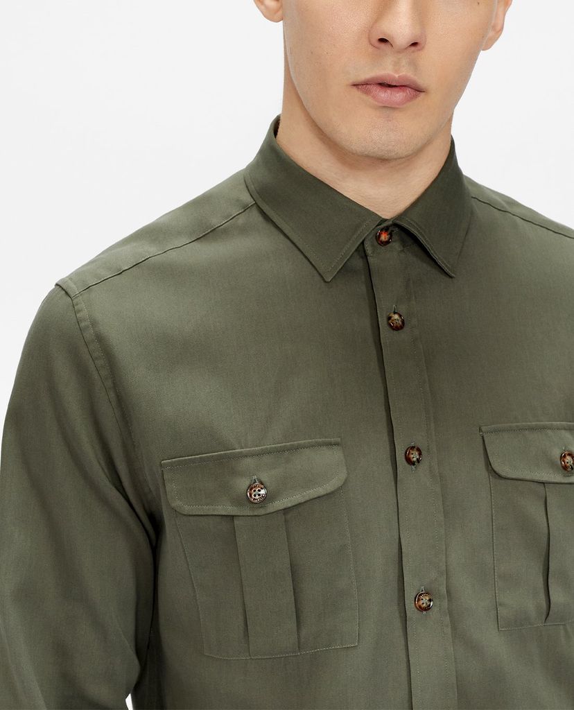 TED BAKER - Áo sơ mi nam tay dài phối túi Actor