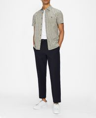 TED BAKER - Áo sơ mi nam tay ngắn phối họa tiết thời trang