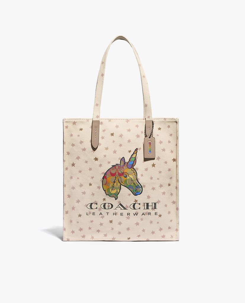 COACH - Túi đeo vai nữ chữ nhật Rainbow Signature Uni