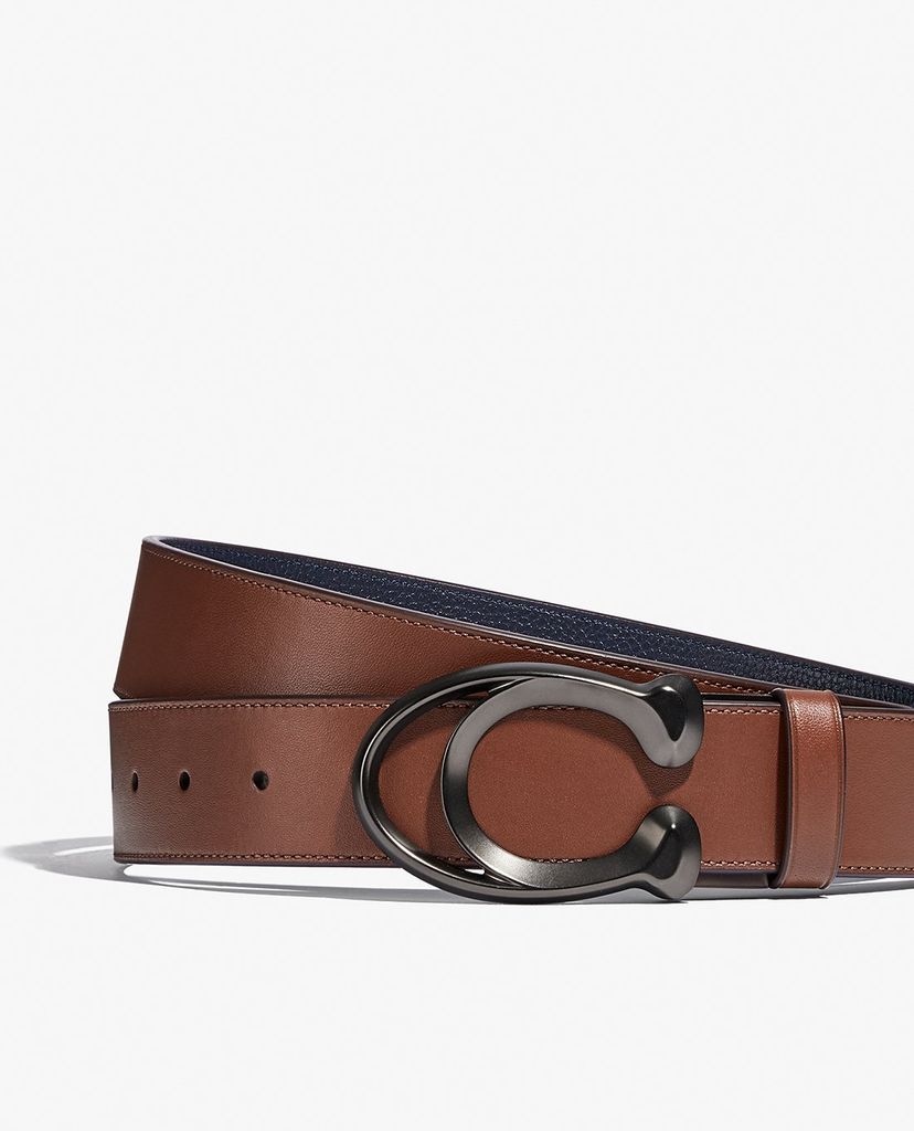 COACH - Thắt lưng nam bản vừa khóa kim loại Signature Buckle