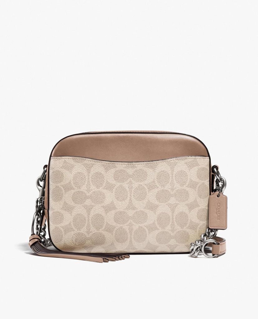 COACH - Túi xách nữ dây đeo kim loại Coated Canvas