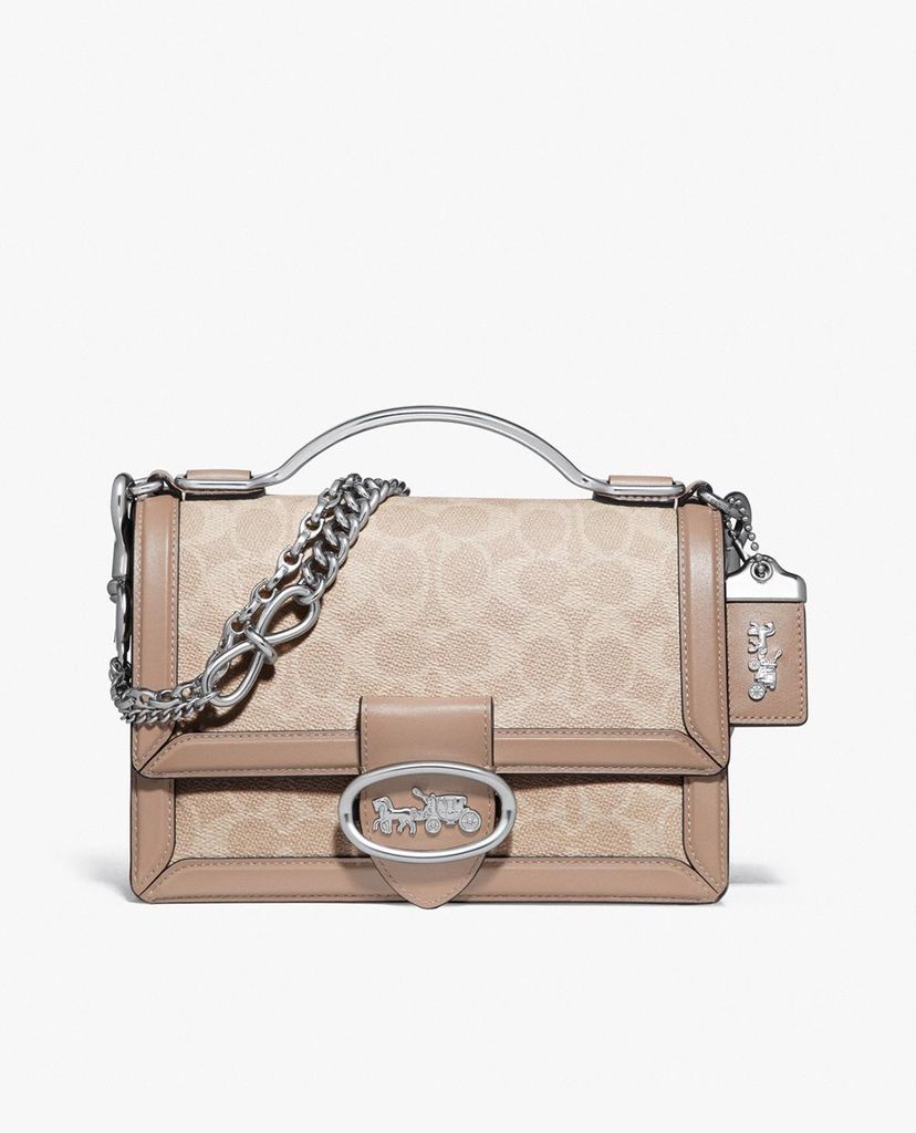COACH - Túi xách tay nắp gập hình hộp chữ nhật Riley 22