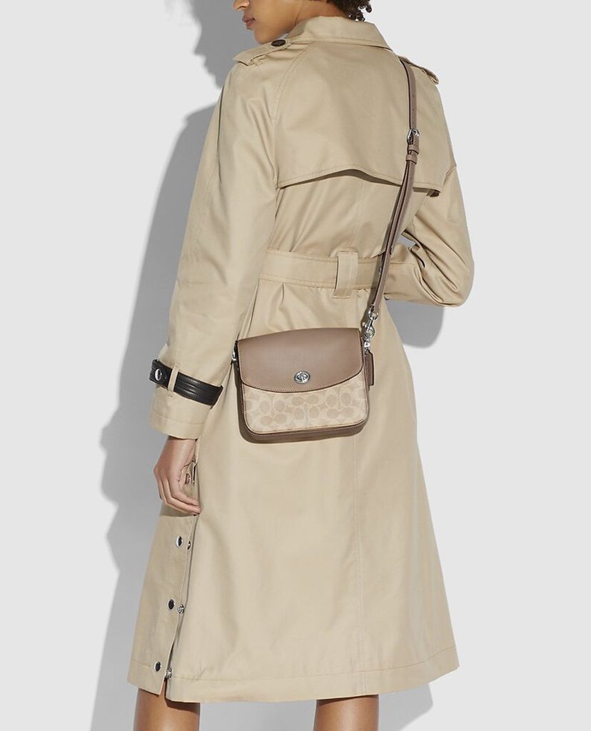 COACH - Túi đeo chéo nắp gập họa tiết logo Cassie 19