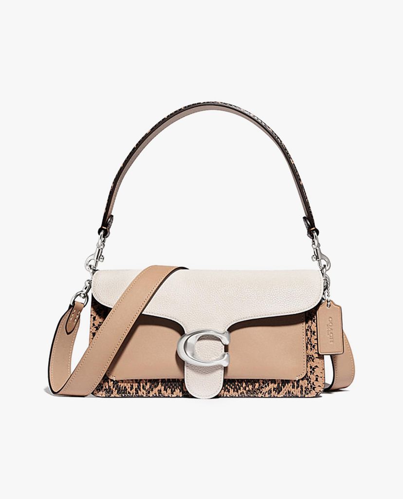 COACH - Túi đeo vai chữ nhật viền da rắn Tabby 26