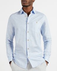 TED BAKER - Áo sơ mi nam tay dài Linen Sauss