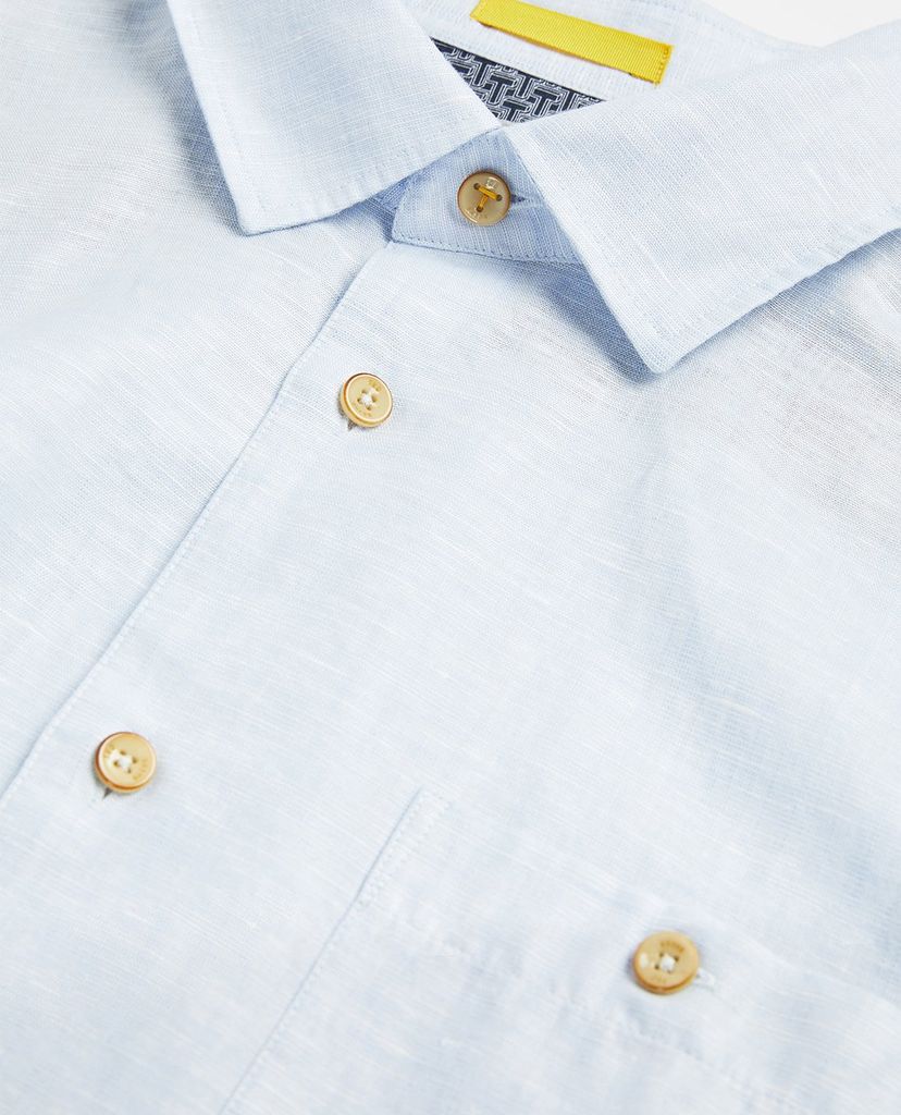 TED BAKER - Áo sơ mi nam tay dài Linen Sauss