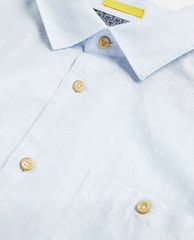TED BAKER - Áo sơ mi nam tay dài Linen Sauss