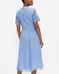 TED BAKER - Đầm midi cổ V xếp li Sonyyia
