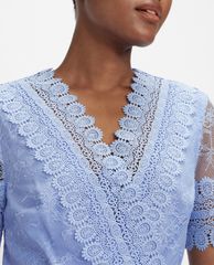 TED BAKER - Đầm midi cổ V xếp li Sonyyia