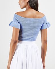 TED BAKER - Áo kiểu nữ bẹt vai phom ôm Misteey