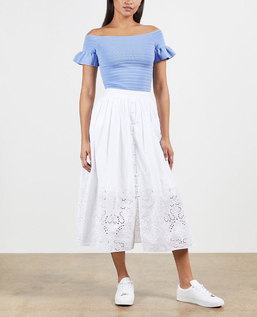 TED BAKER - Áo kiểu nữ bẹt vai phom ôm Misteey