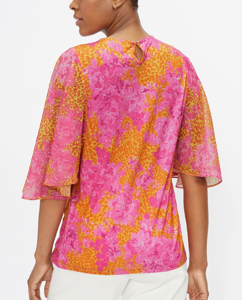 TED BAKER - Áo kiểu nữ cổ tròn tay loe Lilanya