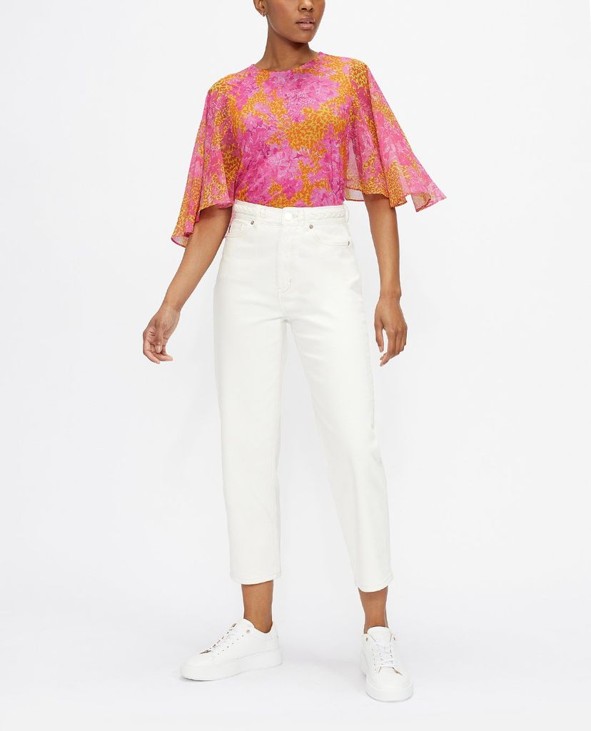 TED BAKER - Áo kiểu nữ cổ tròn tay loe Lilanya