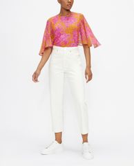 TED BAKER - Áo kiểu nữ cổ tròn tay loe Lilanya