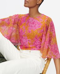 TED BAKER - Áo kiểu nữ cổ tròn tay loe Lilanya