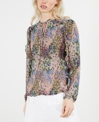 TED BAKER - Áo kiểu nữ xếp li tay dài Kaylahn