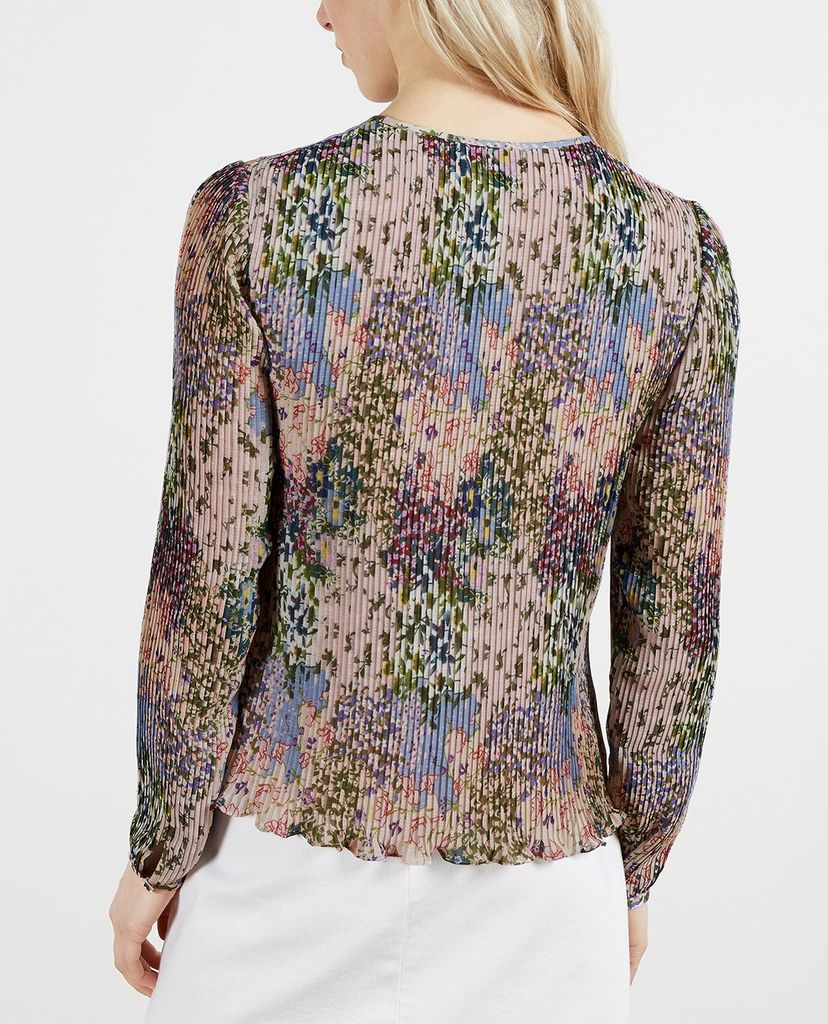 TED BAKER - Áo kiểu nữ xếp li tay dài Kaylahn