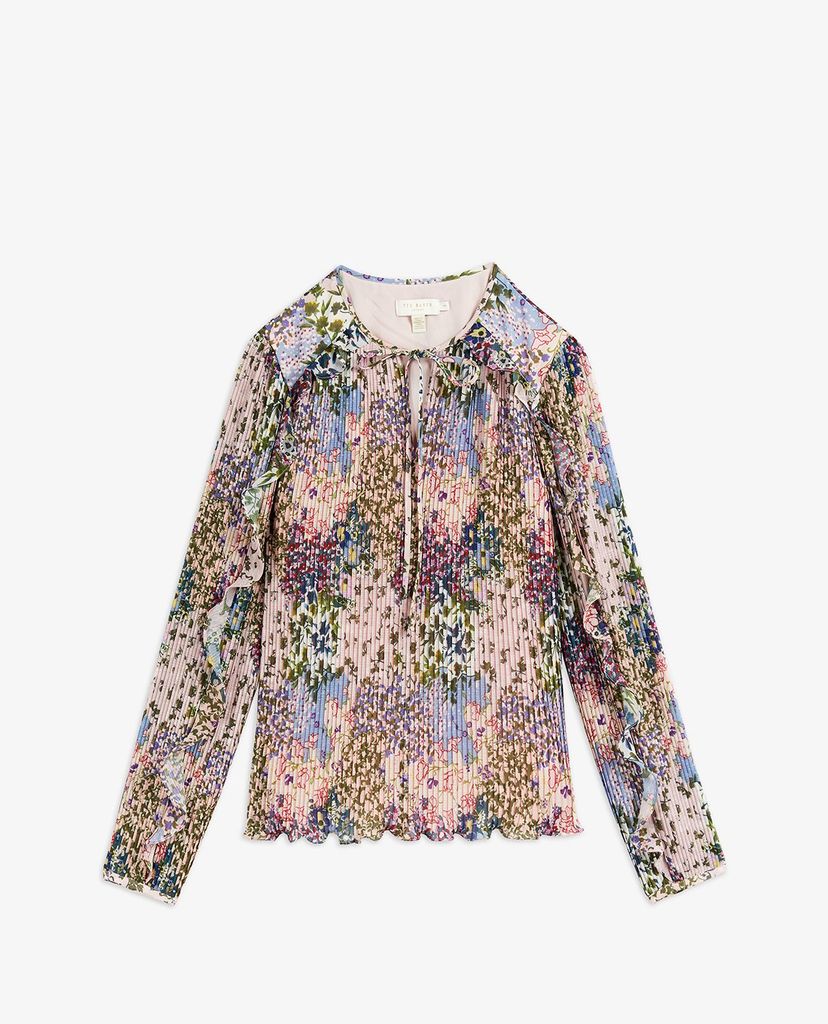 TED BAKER - Áo kiểu nữ xếp li tay dài Kaylahn