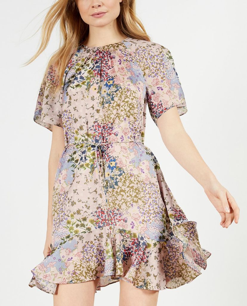 TED BAKER - Đầm mini cổ tròn ngắn tay Lalu